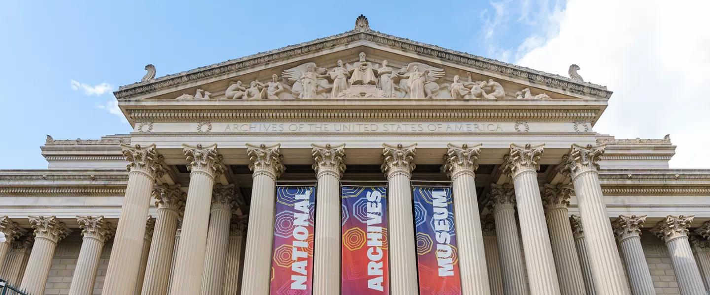 National Archives outside building